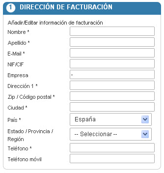 Dirección de facturación